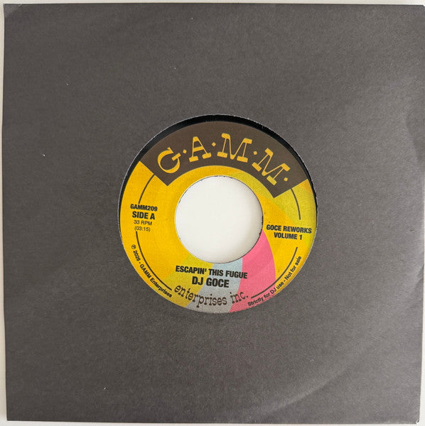 DJ Goce : Goce Reworks Volume 1 (7", Ltd)