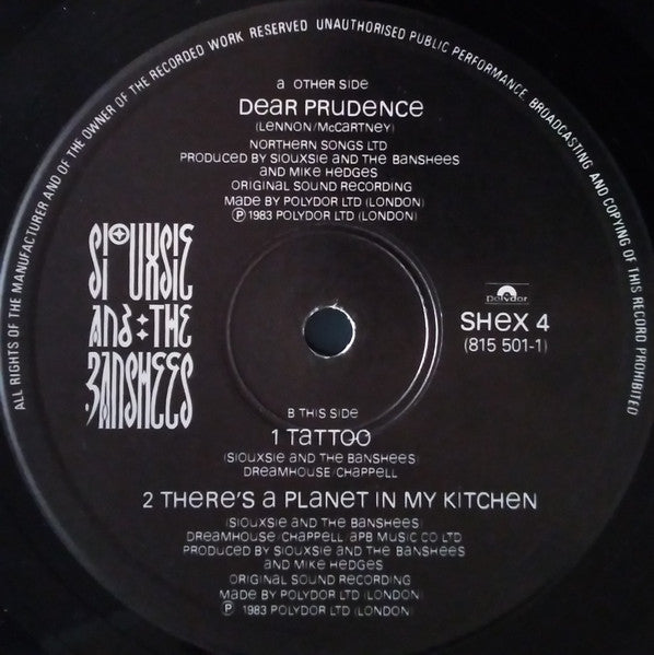 Siouxsie And The Banshees* : Dear Prudence (12", Single, M/Print)