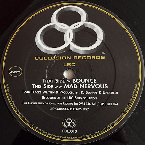 L.B.C. : Mad Nervous / Bounce (12")