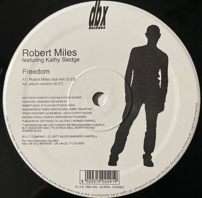 Robert Miles Featuring Kathy Sledge : Freedom (12")