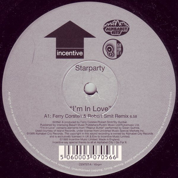 Starparty : I'm In Love (12", Single)