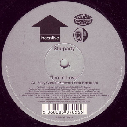Starparty : I'm In Love (12", Single)