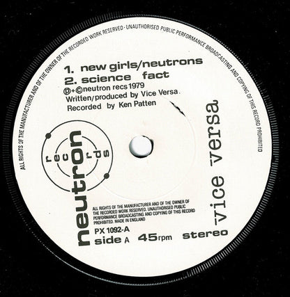 Vice Versa (4) : Music 4 (7", EP)