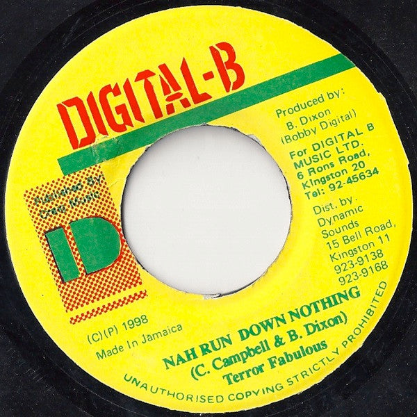 Terror Fabulous : Nah Run Down Nothing (7")