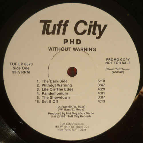 Phd (3) : Without Warning (LP, Album, Promo)