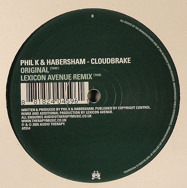 Phil K & Habersham : Cloudbrake (12")