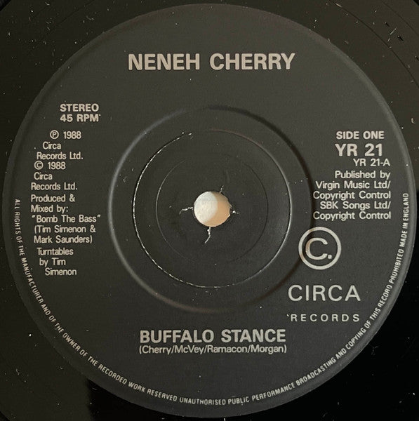 Neneh Cherry : Buffalo Stance (7", Single, Pap)