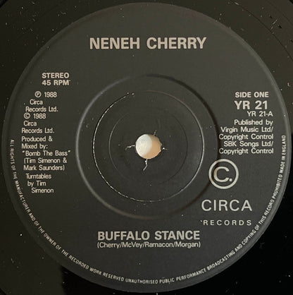 Neneh Cherry : Buffalo Stance (7", Single, Pap)