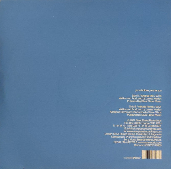 James Holden : One For You (12")