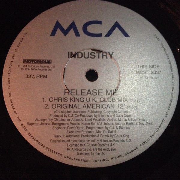 Industry : Release Me (12", Maxi)