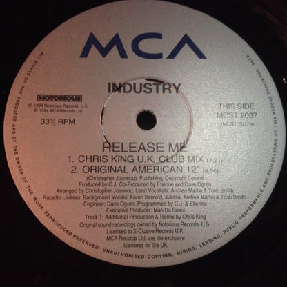 Industry : Release Me (12", Maxi)