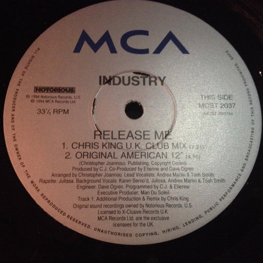 Industry : Release Me (12", Maxi)