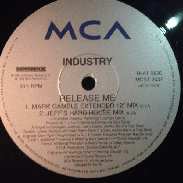 Industry : Release Me (12", Maxi)