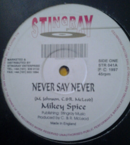 Mikey Spice : Never Say Never (12")