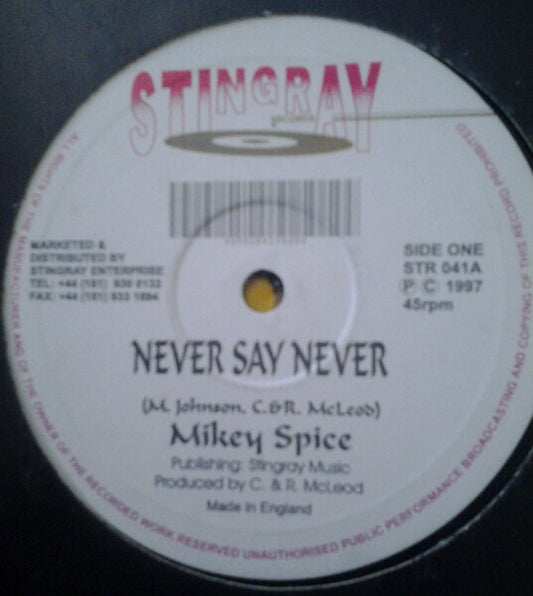 Mikey Spice : Never Say Never (12")