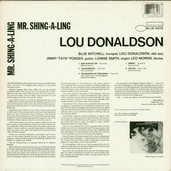 Lou Donaldson : Mr. Shing-A-Ling (LP, Album, RE)