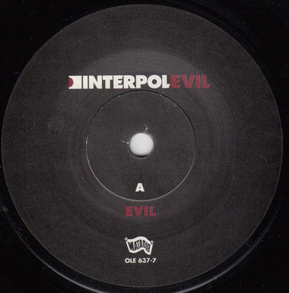Interpol : Evil (7", Single)