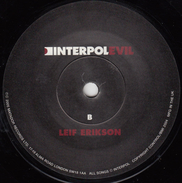 Interpol : Evil (7", Single)