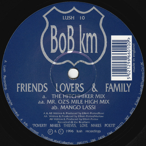 Friends, Lovers & Family : Bob Km (12")