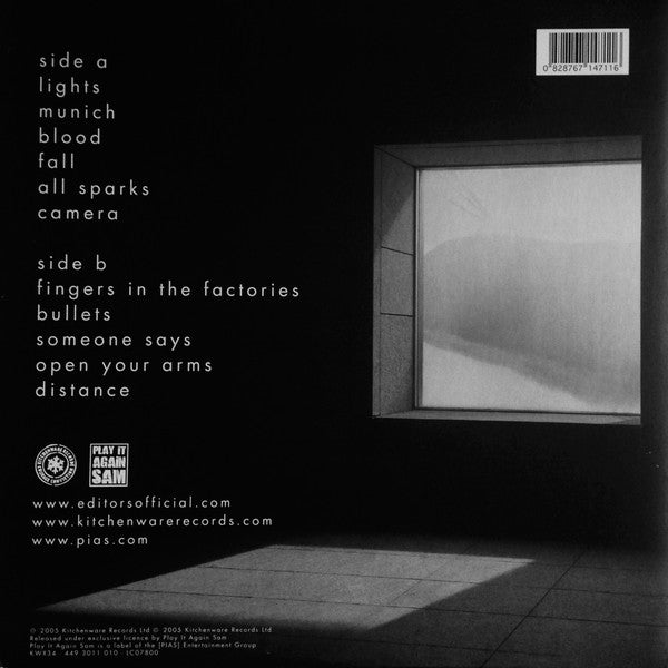 Editors : The Back Room (LP, Album, RE, Gat)