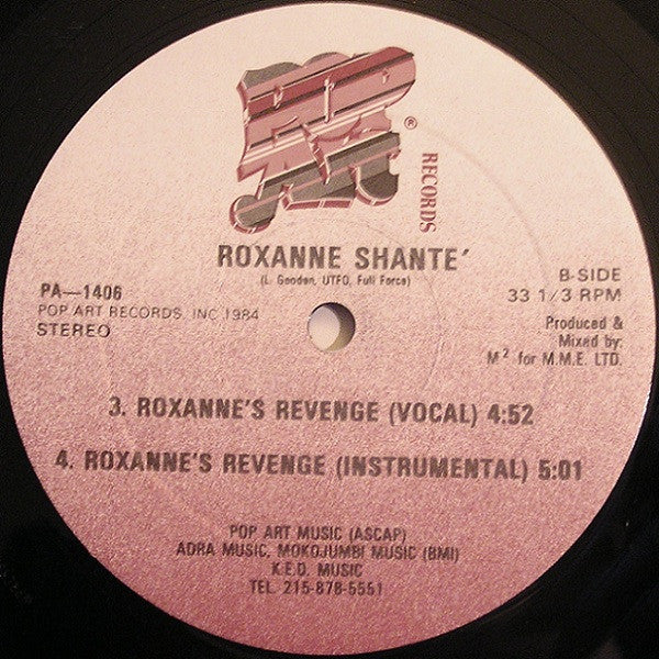 Roxanne Shanté : Roxanne's Revenge (12")