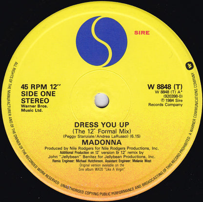 Madonna : Dress You Up (12", Single, Dam)