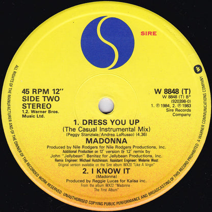 Madonna : Dress You Up (12", Single, Dam)