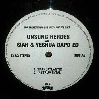 Unsung Heroes : The Norm / Transatlantic (12", Promo)