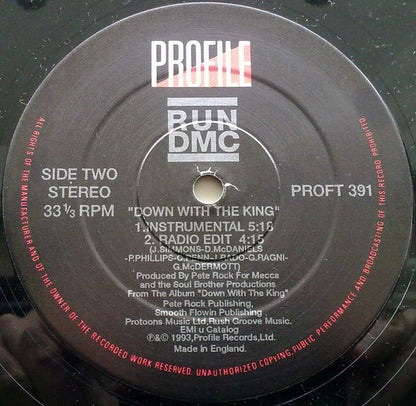 Run-DMC : Down With The King (12", Single)
