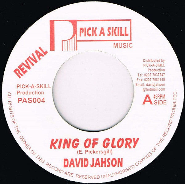 David Jahson : King Of Glory (7")