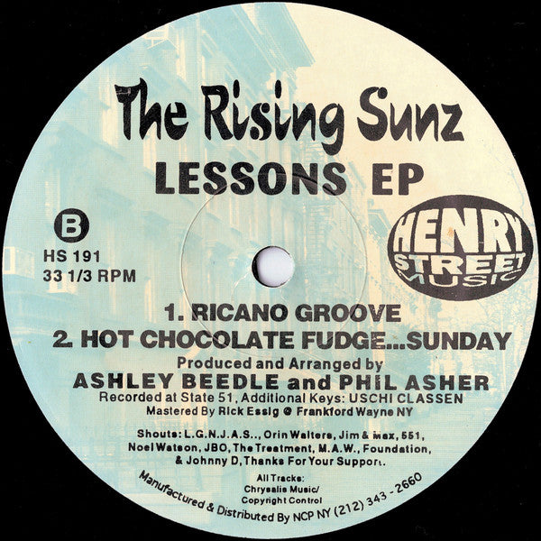 The Rising Sunz : Lessons EP (12", EP)