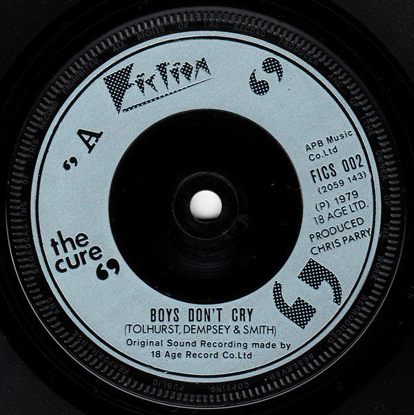 The Cure : Boys Don't Cry (7", Single, Blu)