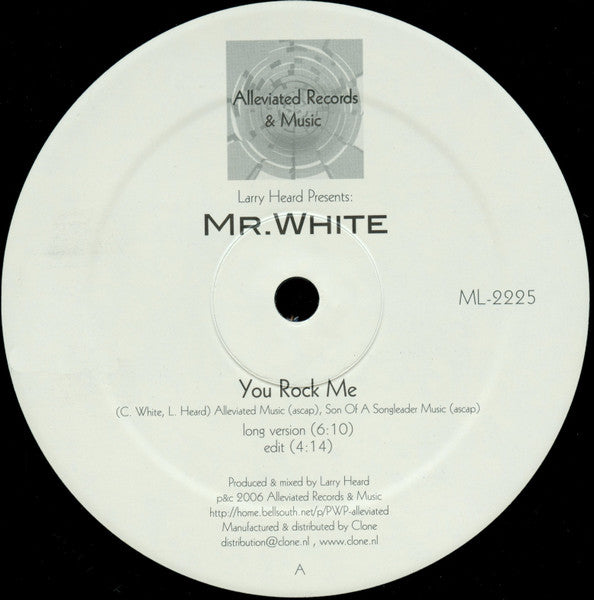 Larry Heard Presents: Chad White : You Rock Me  (12", EP, RE)