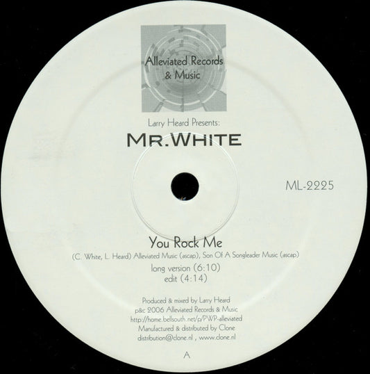 Larry Heard Presents: Chad White : You Rock Me  (12", EP, RE)