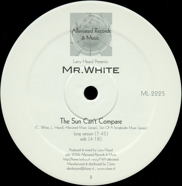 Larry Heard Presents: Chad White : You Rock Me  (12", EP, RE)