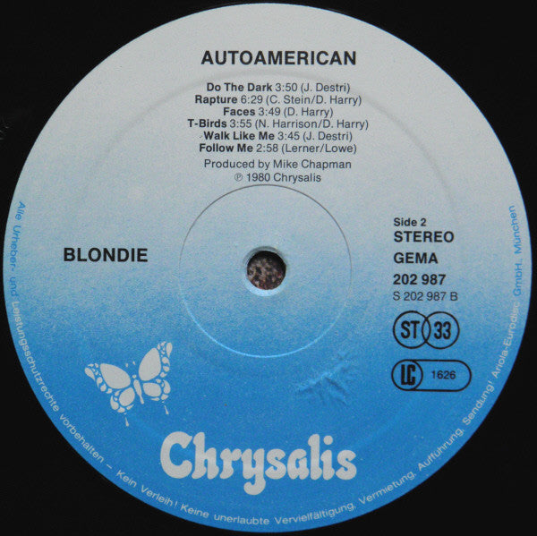 Blondie : AutoAmerican (LP, Album)