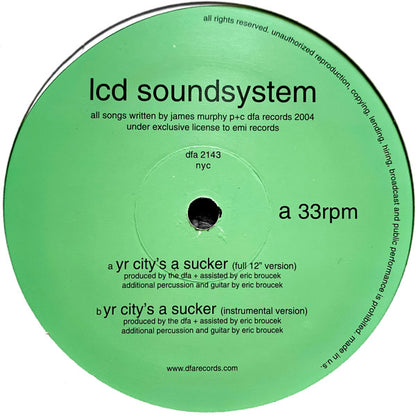 LCD Soundsystem : Yr City's A Sucker (12", Single)