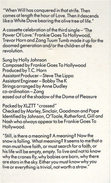 Frankie Goes To Hollywood : The Power Of Love (Cass, Single, P/Mixed, Rou)
