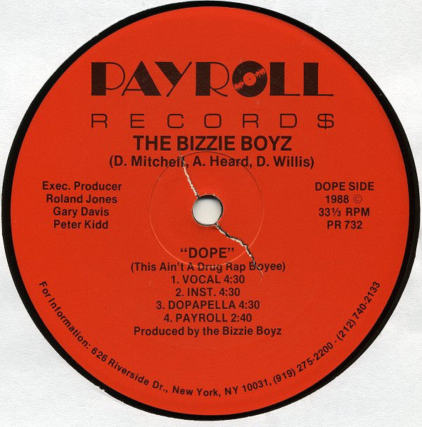 The Bizzie Boyz : Hype Time / Dope (12")