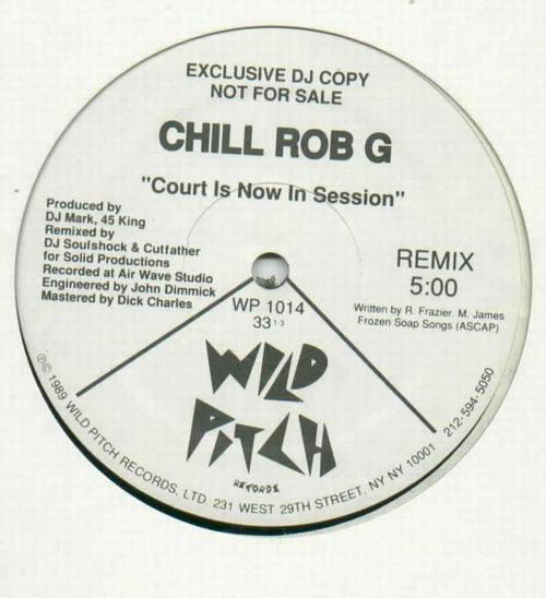 Chill Rob G : Court Is Now In Session (12", Promo)