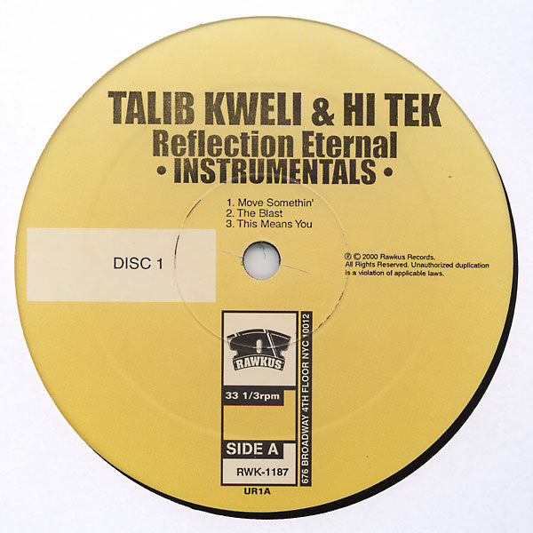 Talib Kweli & Hi Tek* : Reflection Eternal : Train Of Thought (Instrumentals) (2xLP, Album)