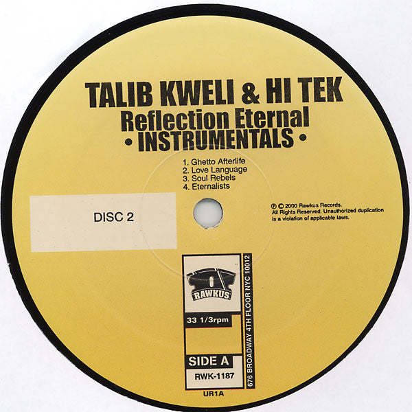Talib Kweli & Hi Tek* : Reflection Eternal : Train Of Thought (Instrumentals) (2xLP, Album)