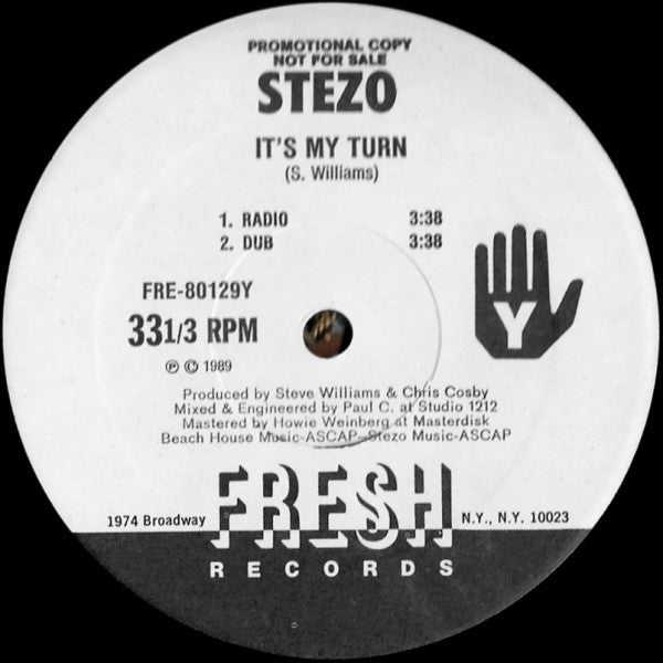 Stezo : To The Max b/w It's My Turn (12", Promo)