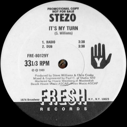 Stezo : To The Max b/w It's My Turn (12", Promo)
