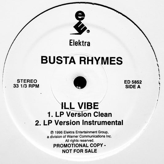 Busta Rhymes : Ill Vibe (12", Promo)