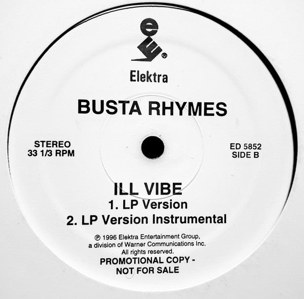 Busta Rhymes : Ill Vibe (12", Promo)