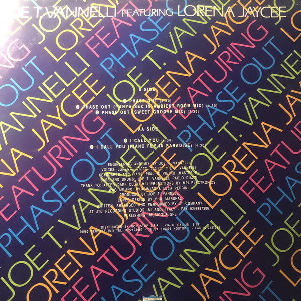 Joe T. Vannelli Featuring Lorena Jaycee : Phase Out (12")