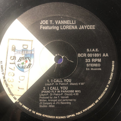 Joe T. Vannelli Featuring Lorena Jaycee : Phase Out (12")