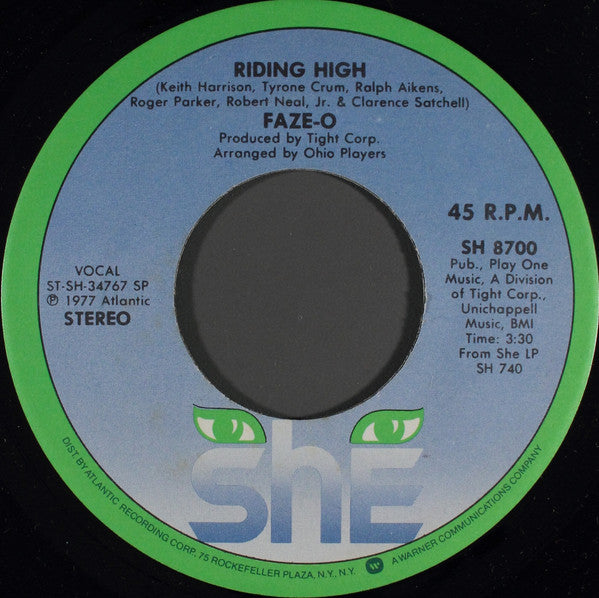 Faze-O : Riding High (7", Single, SP )