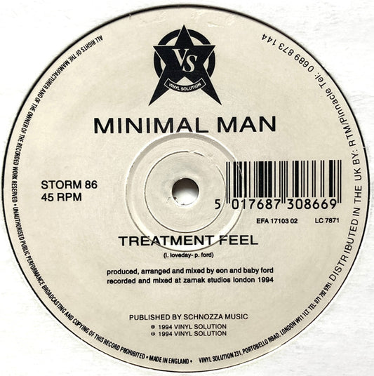Minimal Man : Treatment Feel (12", Single)